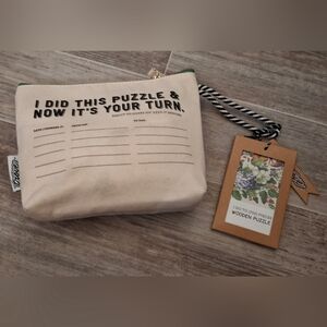 Trove I Go to Pieces Vintage Botanicals 250pc Wooden Puzzle in Pass-It-On Pouch